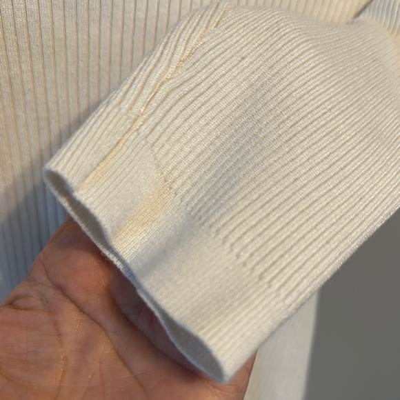 New York & Company Cream Tie Front Tunic - Picture 7 of 8